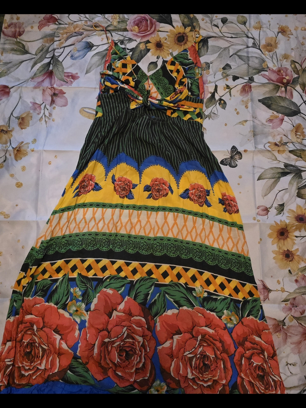 FARM Rio Vibrant Striped Floral Dress - Picture 5 of 7